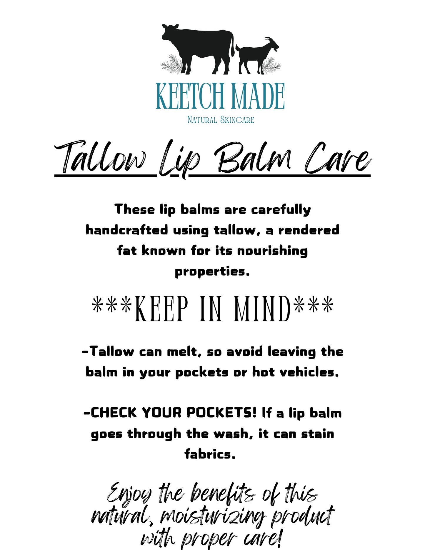 Natural Tallow Citrus Lip Balm