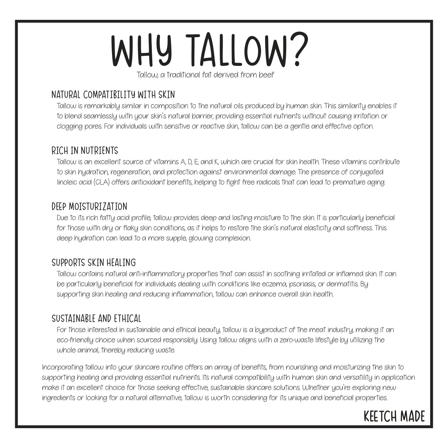 Natural Tallow Cinnamon Lip Balm