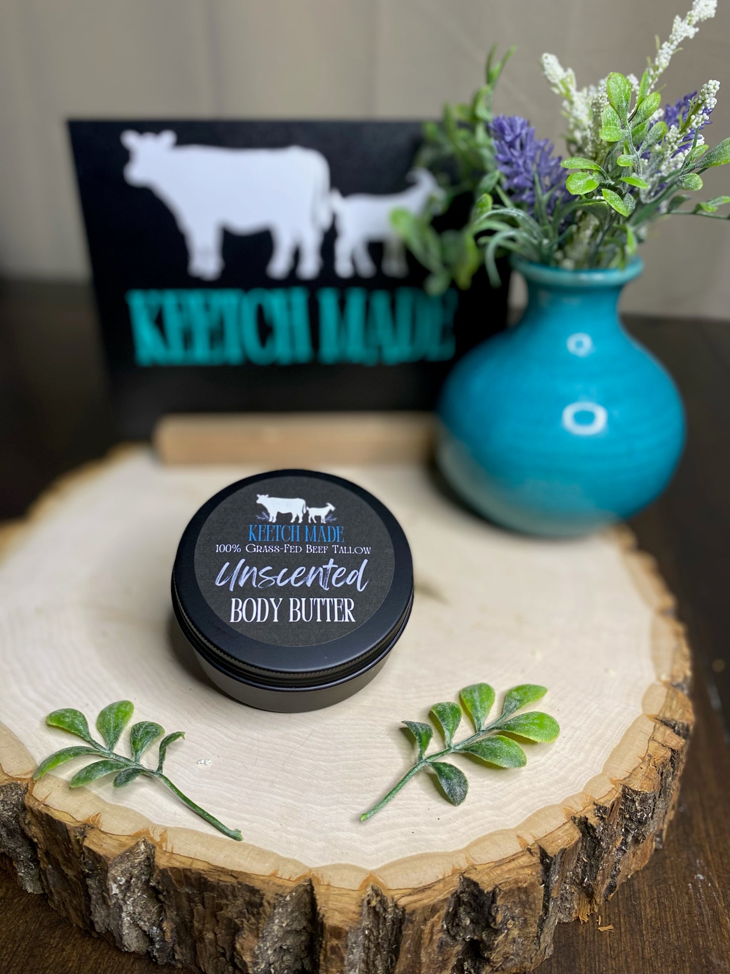 Natural Unscented Tallow Body Butter 4oz