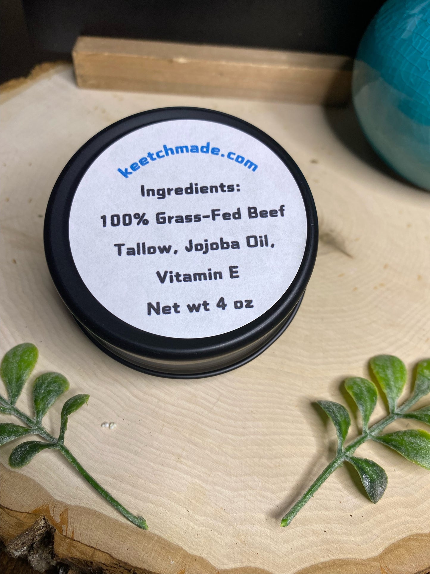 Natural Unscented Tallow Body Butter 4oz