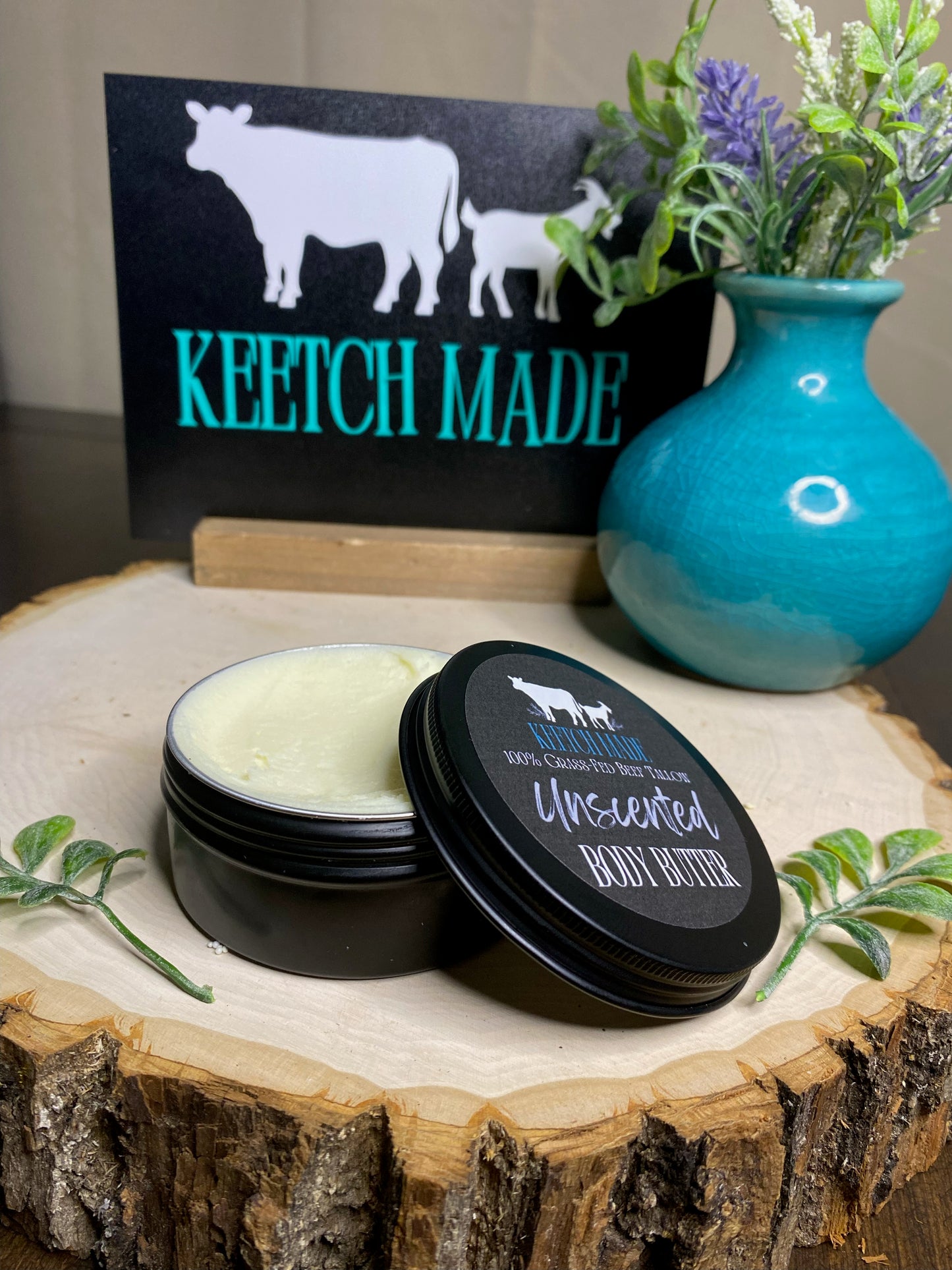 Natural Unscented Tallow Body Butter 4oz