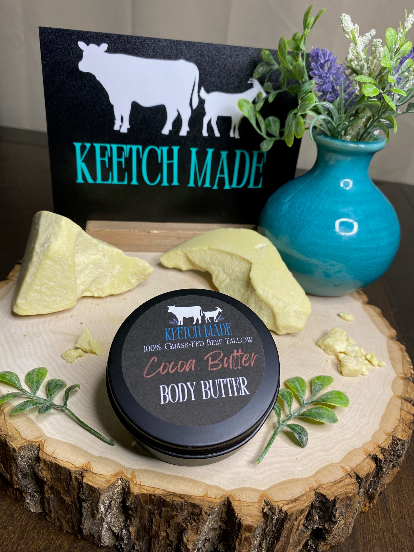 Natural Cocoa Butter Tallow Body Butter 4oz