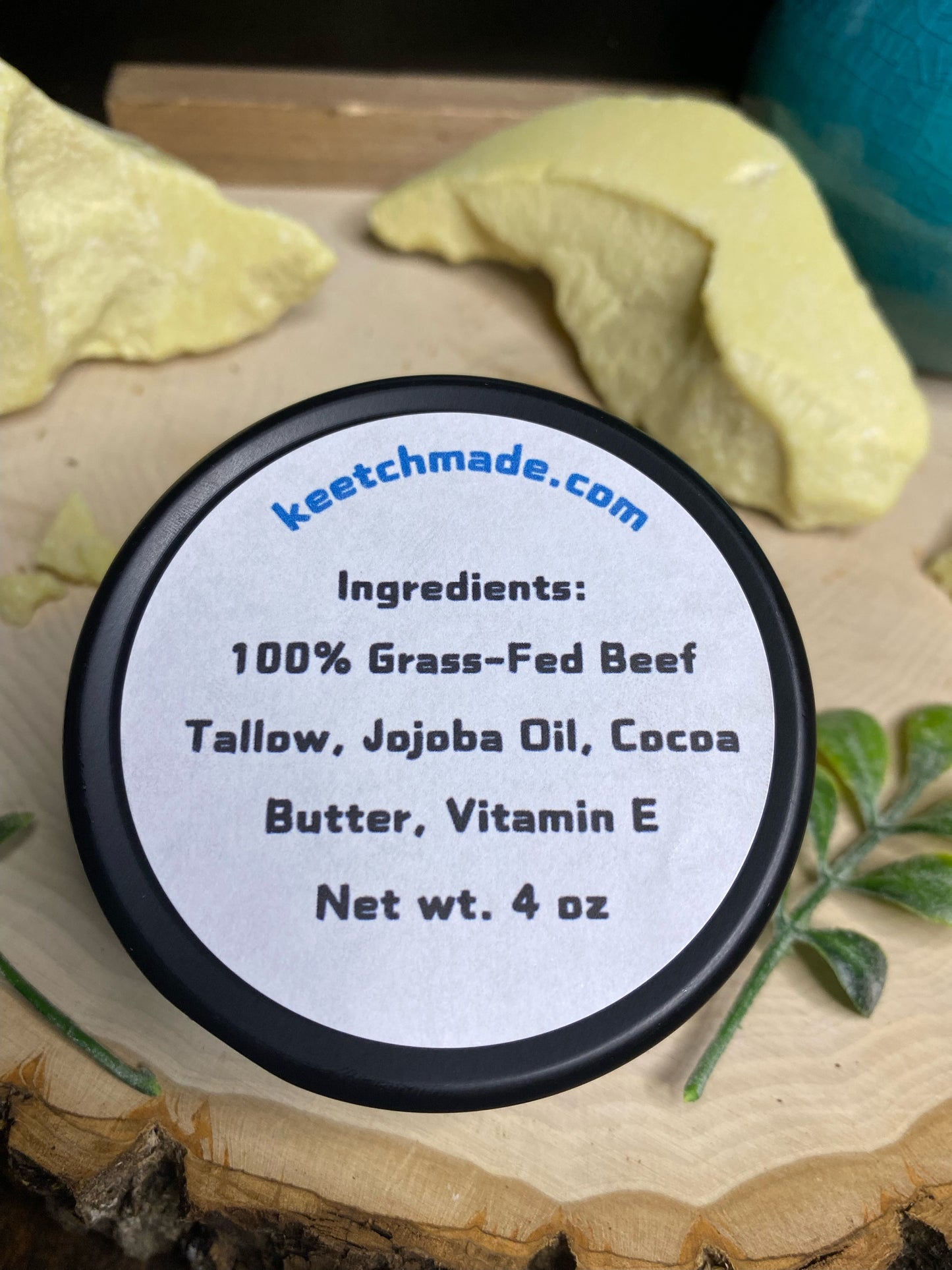 Natural Cocoa Butter Tallow Body Butter 4oz