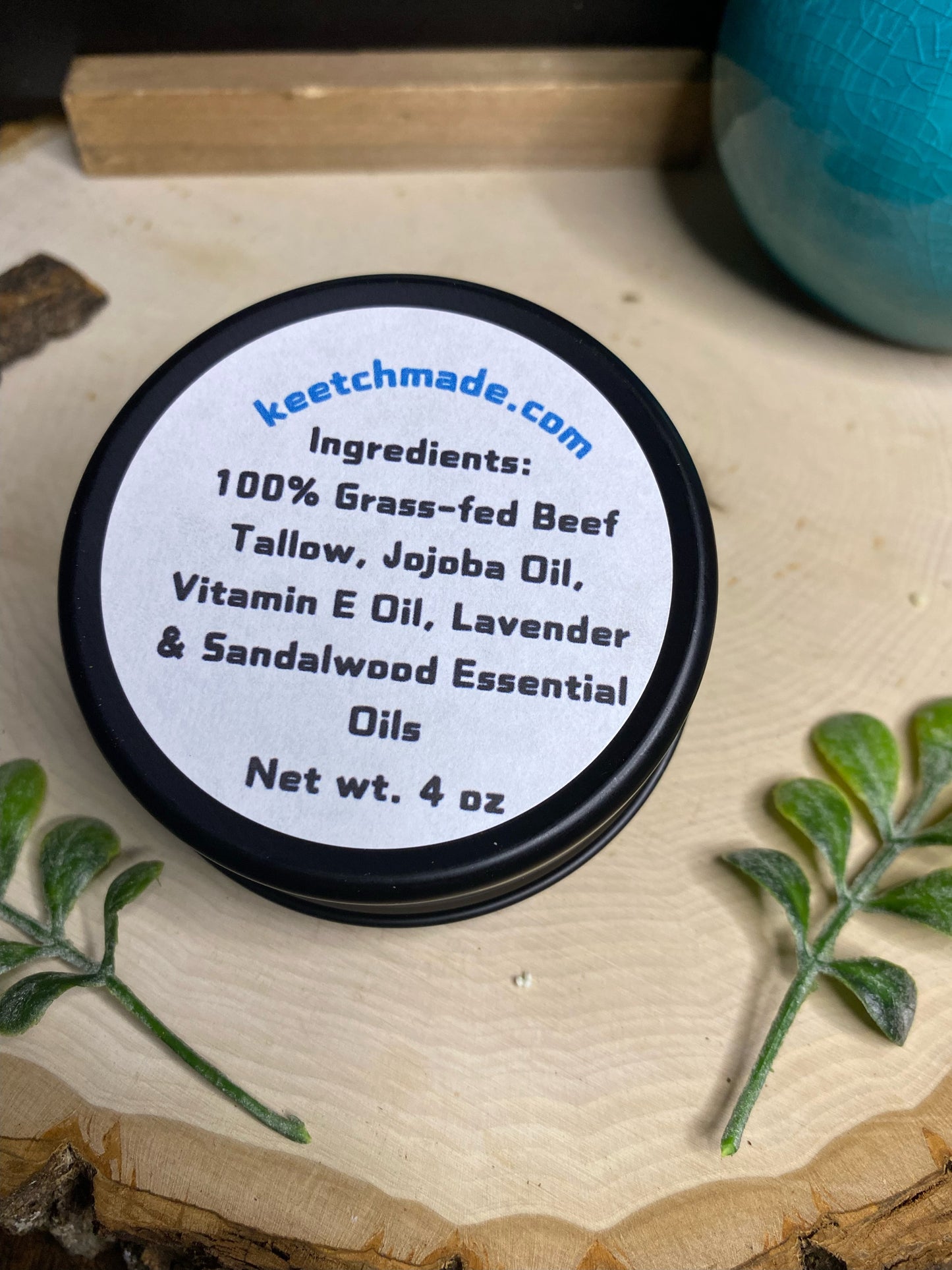 Natural Lavender Sandalwood Tallow Body Butter 4oz