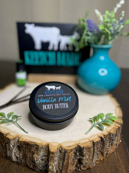 Vanilla Mint Tallow Body Butter 4 oz